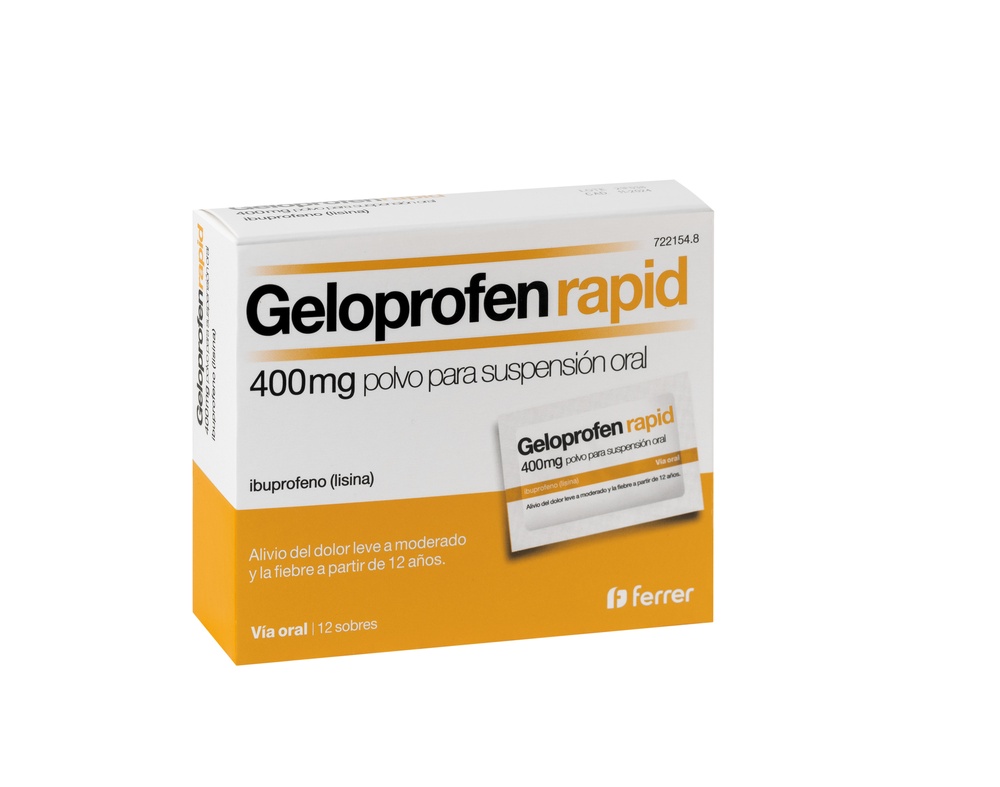 GELOPROFEN RAPID 400 MG PÓ PARA SUSPENSÃO ORAL