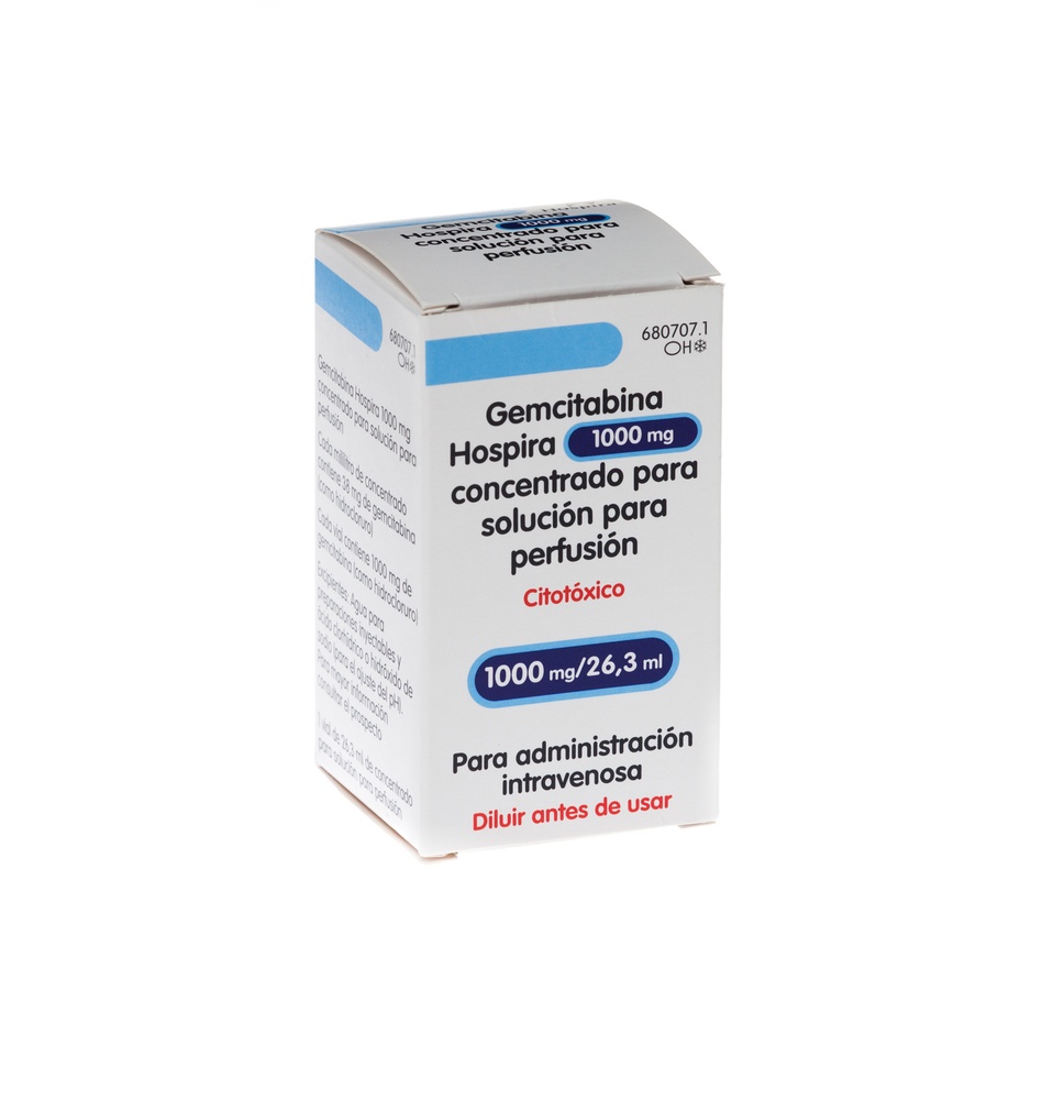 GEMCITABINA HOSPIRA 1000 mg CONCENTRADO PARA SOLUÇÃO PARA PERFUSÃO
