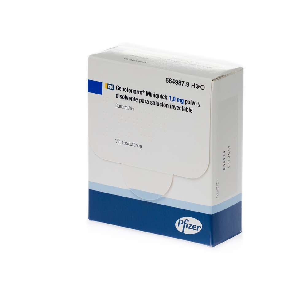 GENOTONORM MINIQUICK 1 mg PÓ E SOLVENTE PARA SOLUÇÃO INJETÁVEL
