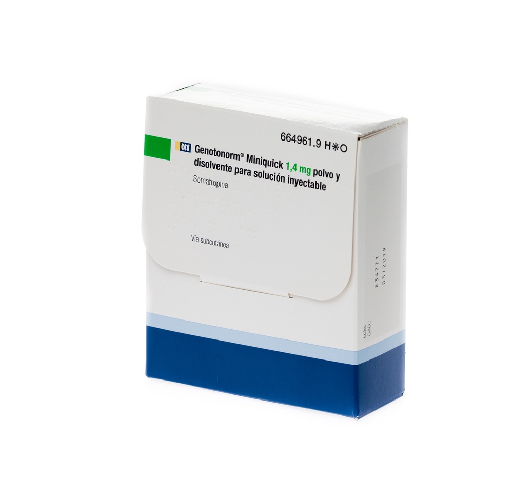GENOTONORM MINIQUICK 1,4 mg PÓ E SOLVENTE PARA SOLUÇÃO INJETÁVEL
