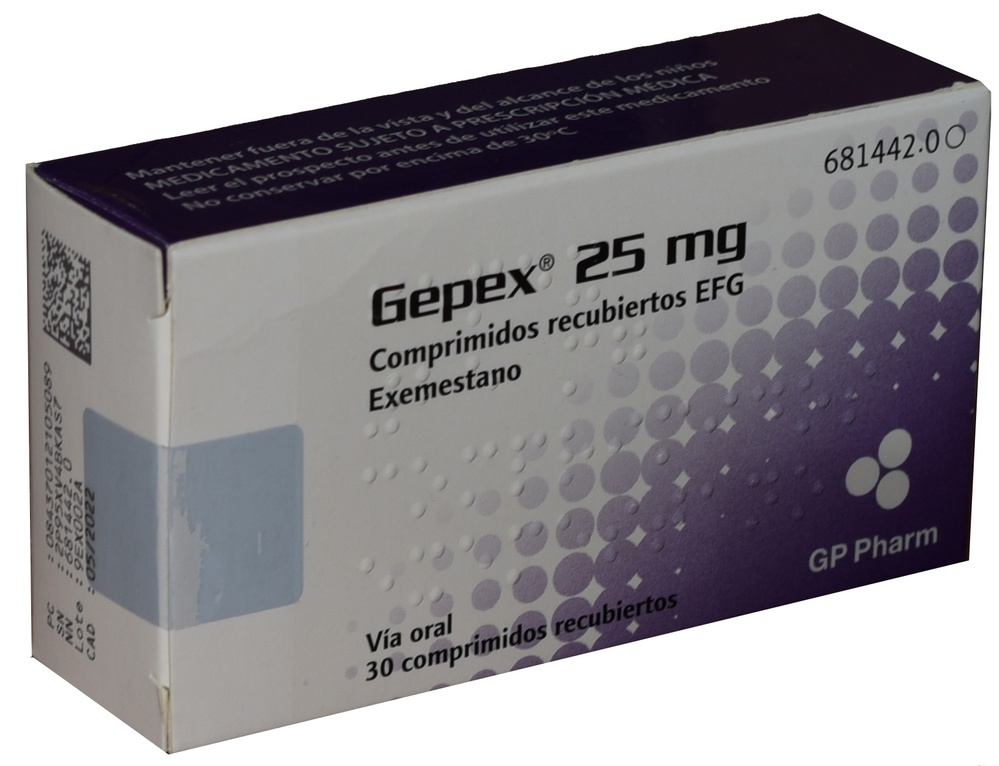 GEPEX 25 mg COMPRIMIDOS REVESTIDOS POR PELÍCULA