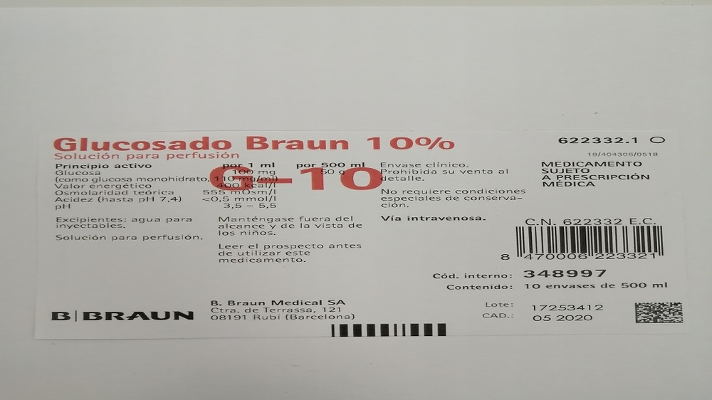 GLUCOSADO BRAUN 10% SOLUÇÃO PARA PERFUSÃO