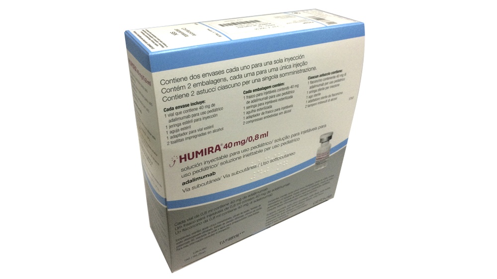 HUMIRA 40 mg/0,8 ml SOLUÇÃO INJETÁVEL PARA USO PEDIÁTRICO