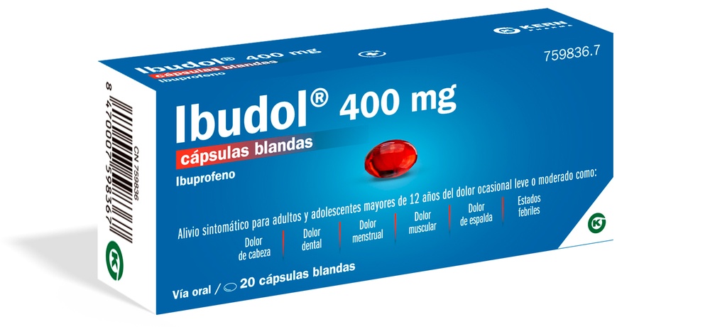 IBUDOL 400 MG CÁPSULAS MOLES