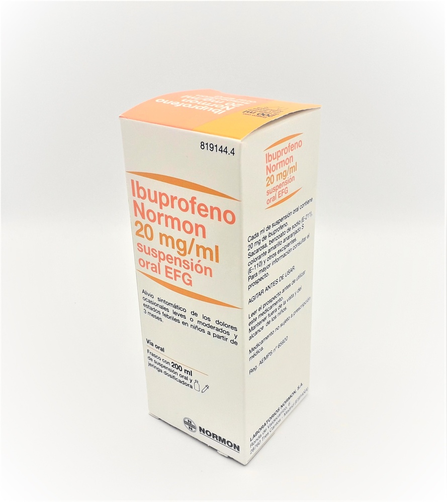 IBUPROFENO NORMON 20 mg/ml SUSPENSÃO ORAL