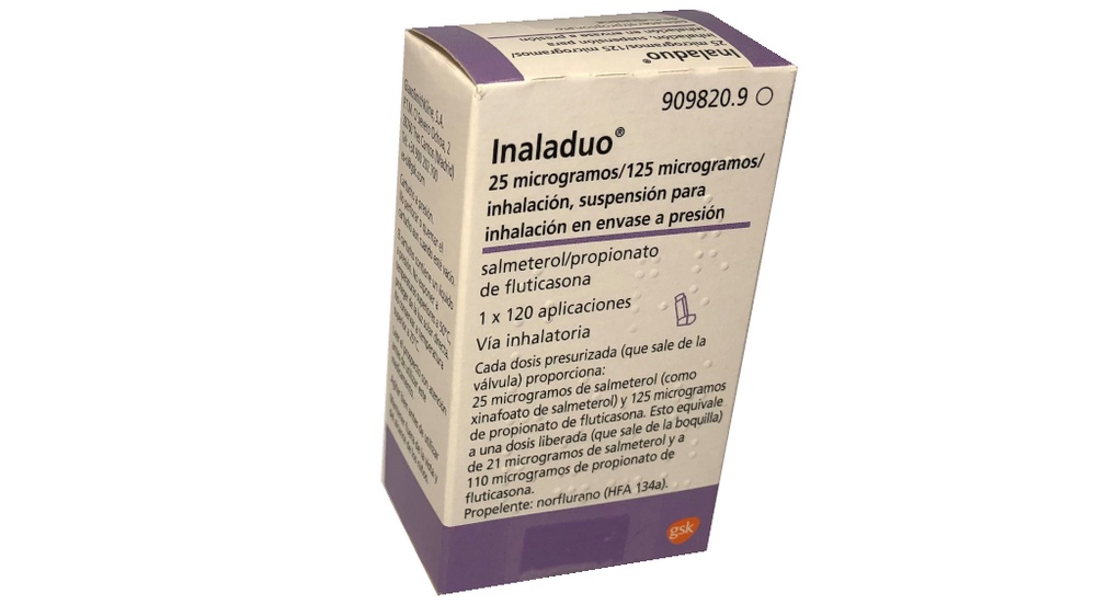 INALADUO 25 microgramas/125 microgramas INALAÇÃO, SUSPENSÃO PARA INALAÇÃO EM EMBALAGEM COM PRESSÃO