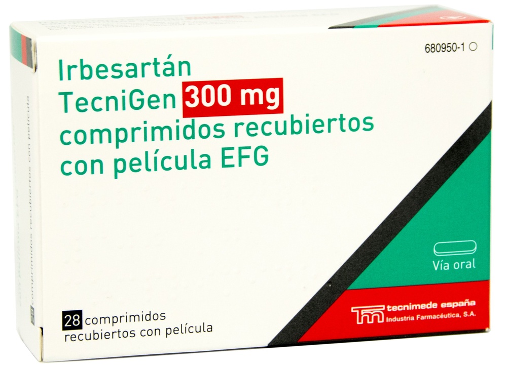IRBESARTAN TECNIGEN 300 mg COMPRIMIDOS REVESTIDOS POR PELÍCULA