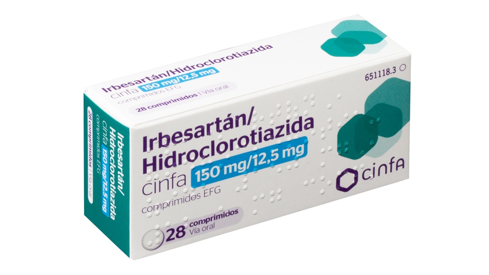 IRBESARTANO/HIDROCLOROTIAZIDA CINFA 150 mg/12,5 mg COMPRIMIDOS
