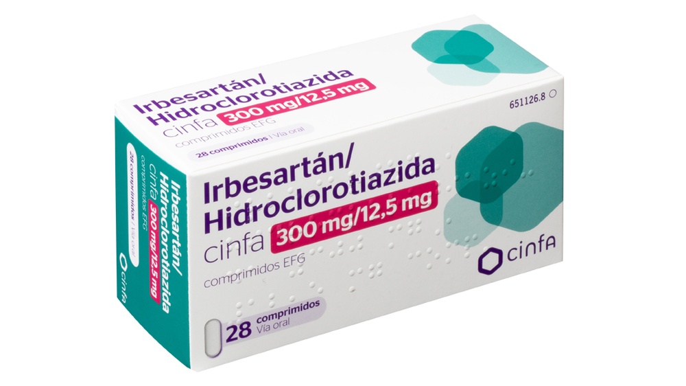 IRBESARTANO/HIDROCLOROTIAZIDA CINFA 300 mg/12,5 mg COMPRIMIDOS