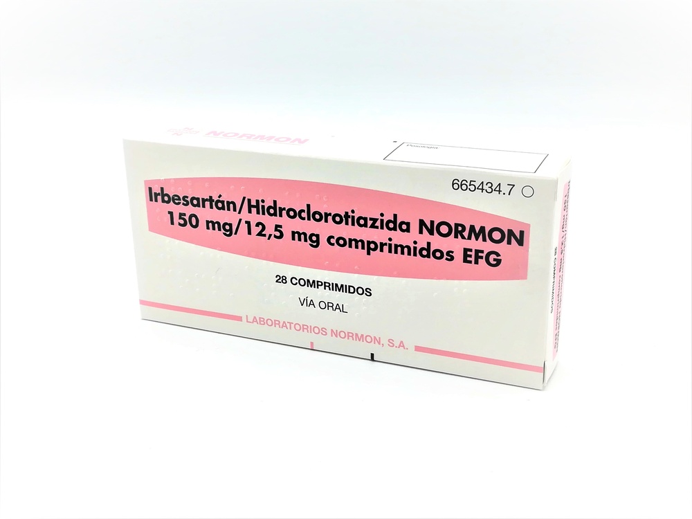 IRBESARTANO/HIDROCLOROTIAZIDA NORMON 150 mg/12,5 mg COMPRIMIDOS