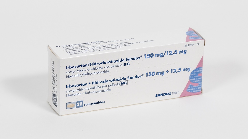 IRBESARTANO/HIDROCLOROTIAZIDA SANDOZ 150 mg/12,5 mg COMPRIMIDOS REVESTIDOS POR PELÍCULA
