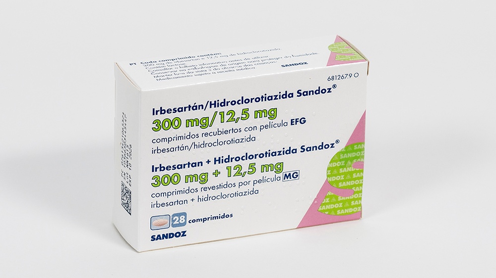 IRBESARTANO/HIDROCLOROTIAZIDA SANDOZ 300 mg/12,5 mg COMPRIMIDOS REVESTIDOS POR PELÍCULA
