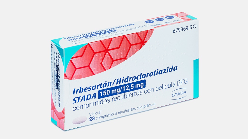 IRBESARTANO/HIDROCLOROTIAZIDA STADA 150 mg/12,5 mg COMPRIMIDOS REVESTIDOS POR PELÍCULA