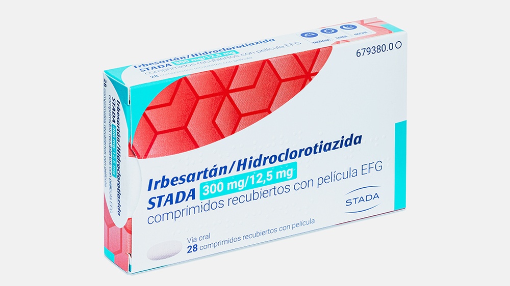 IRBESARTANO/HIDROCLOROTIAZIDA STADA 300 mg/12,5 mg COMPRIMIDOS REVESTIDOS POR PELÍCULA