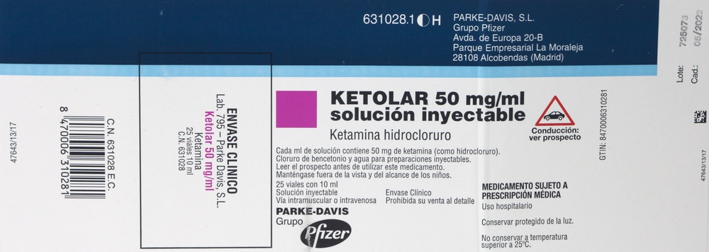 KETOLAR 50 mg/ml SOLUÇÃO INJETÁVEL