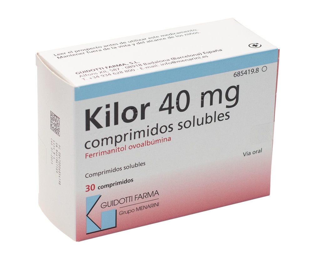 KILOR 40 mg COMPRIMIDOS SOLÚVEIS