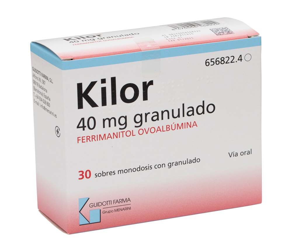 KILOR 40 mg GRÂNULOS PARA SOLUÇÃO ORAL