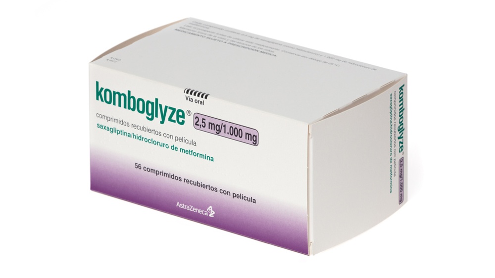 KOMBOGLYZE 2,5 mg/1000 mg COMPRIMIDOS REVESTIDOS POR PELÍCULA