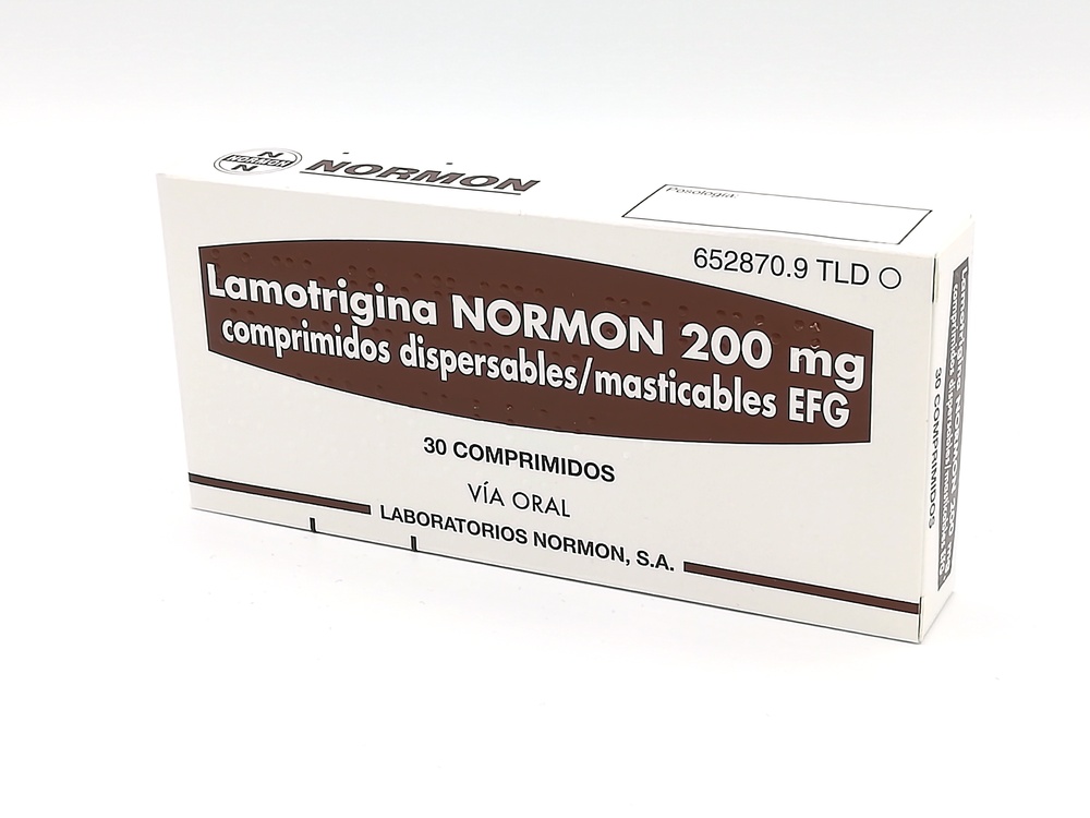 LAMOTRIGINA NORMON 200 mg COMPRIMIDOS DISPERSÍVEIS/MÁSTICAVEIS