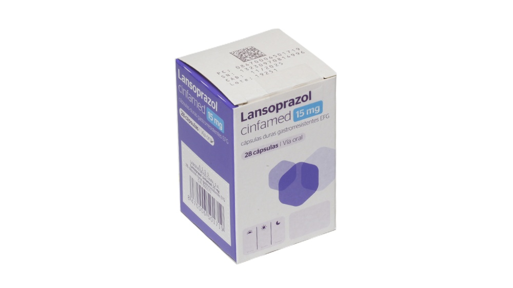 LANSOPRAZOL CINFAMED 15 mg CÁPSULAS GASTRO-RESISTENTES