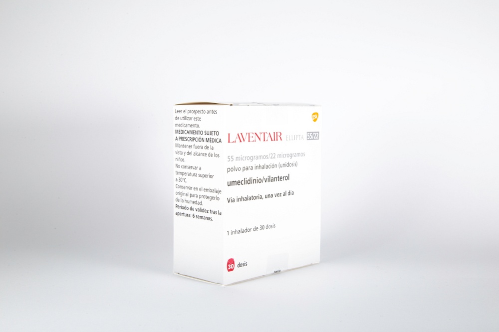 LAVENTAIR ELLIPTA 55 microgramas/22 microgramas PÓ PARA INALAÇÃO (dose única)
