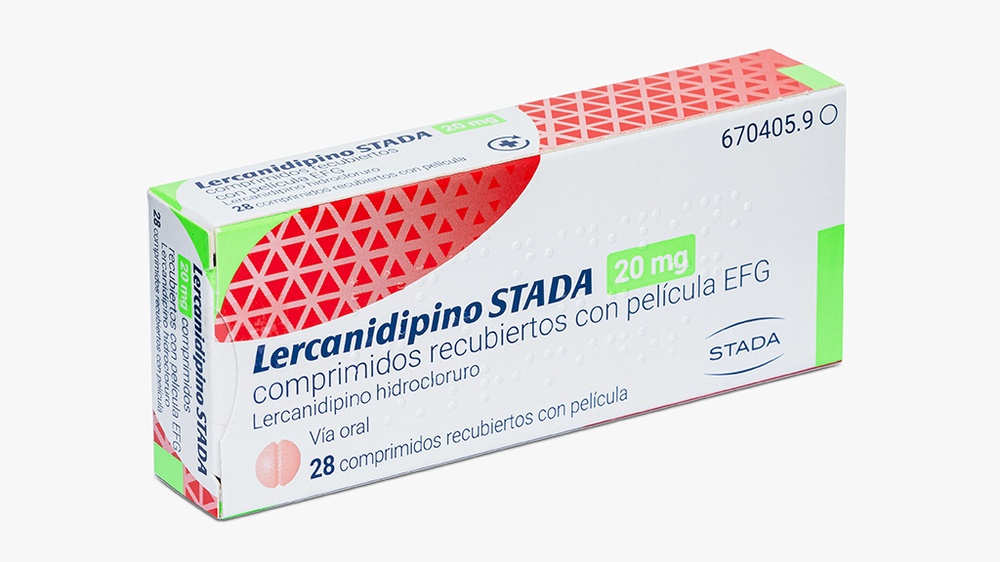 LERCANIDIPINA STADA 20 mg COMPRIMIDOS REVESTIDOS POR PELÍCULA
