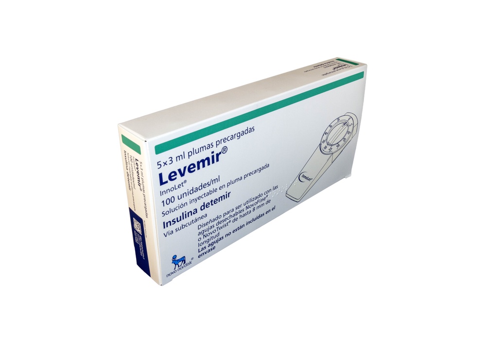LEVEMIR INNOLET 100 U/ML SOLUÇÃO INJETÁVEL EM CANETA PREENCHIDA