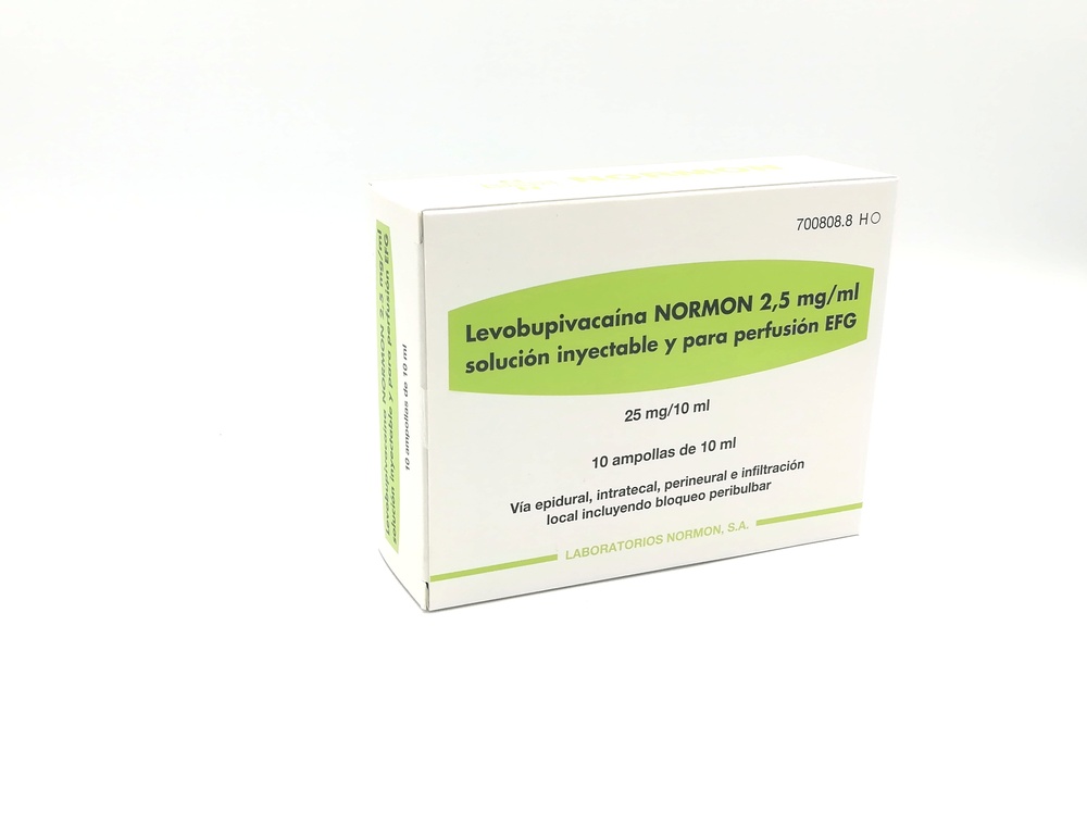 LEVOBUPIVACAÍNA NORMON 2,5 mg/mL Solução Injectável e para Perfusão