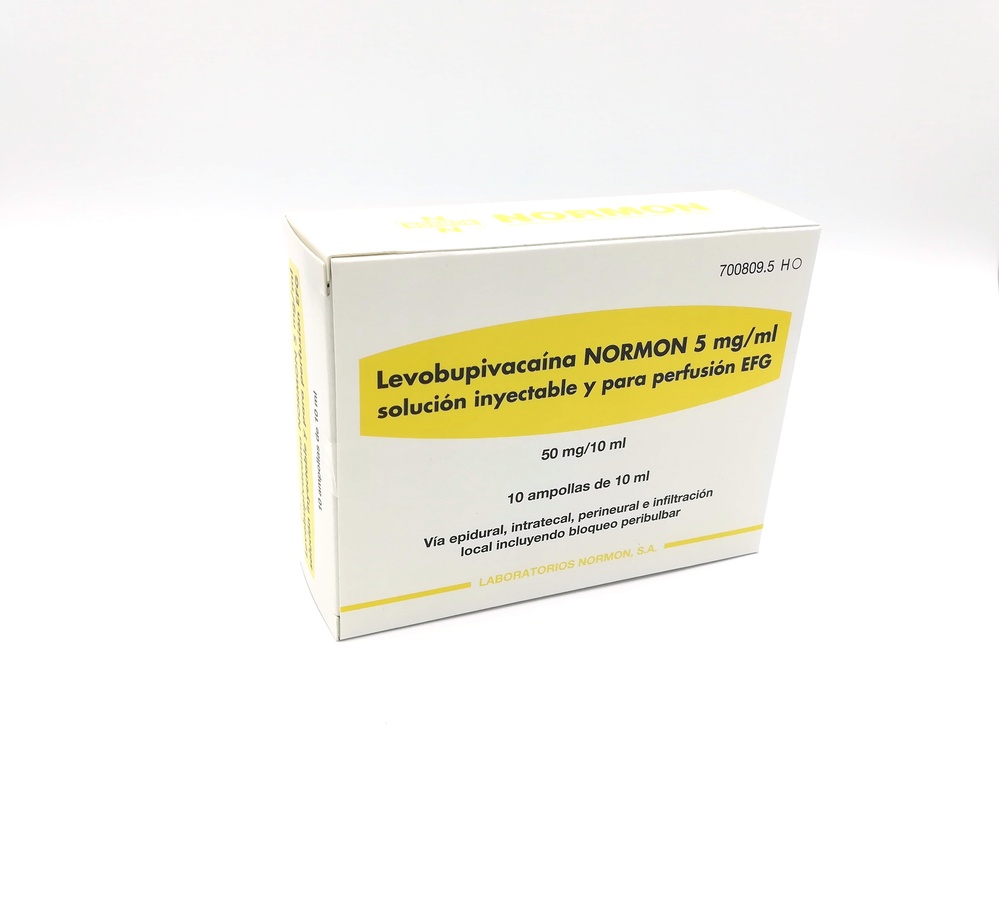 LEVOBUPIVACAÍNA NORMON 5 mg/ml SOLUÇÃO INJETÁVEL E PARA PERFUSÃO