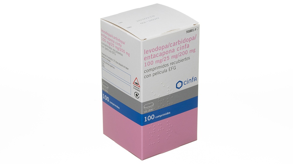 LEVODOPA/CARBIDOPA/ENTACAPONA CINFA 100 mg/25 mg/200 mg COMPRIMIDOS REVESTIDOS POR PELÍCULA