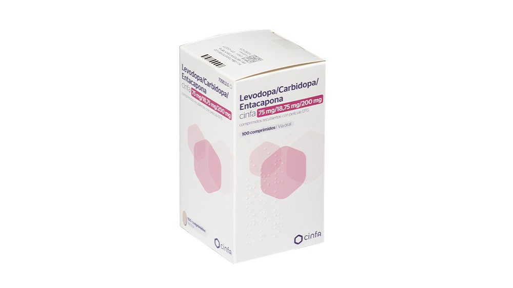 LEVODOPA/CARBIDOPA/ENTACAPONA CINFA 75 mg/18,75 mg/200 mg COMPRIMIDOS REVESTIDOS POR PELÍCULA