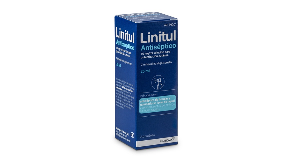 LINITUL ANTISSÉPTICO 10 mg/ml SOLUÇÃO PARA PULVERIZAÇÃO CUTÂNEA