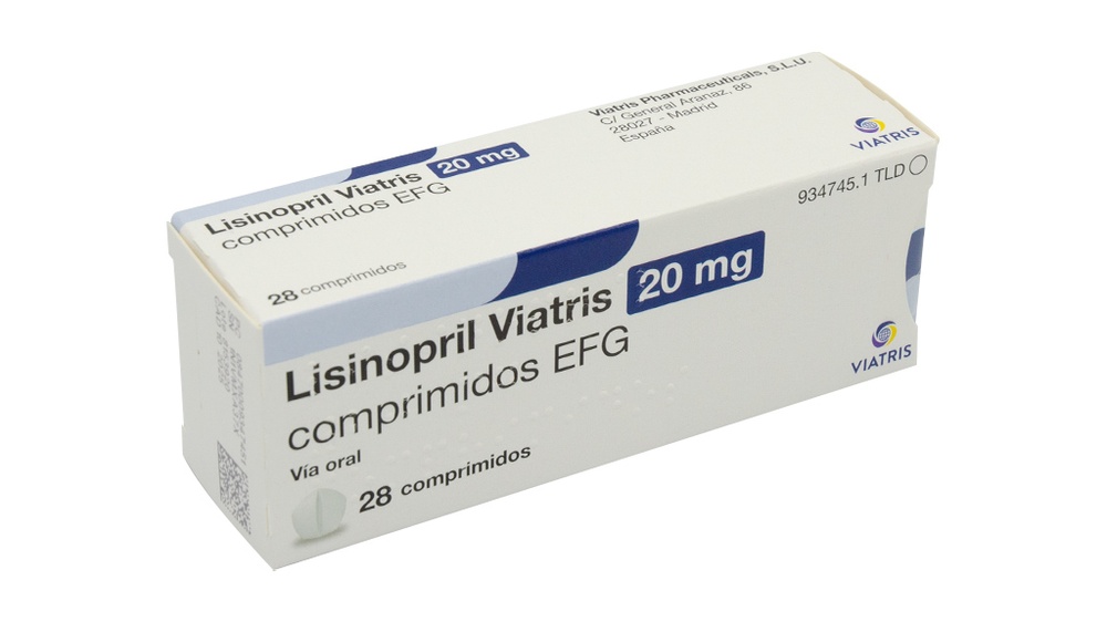 LISINOPRIL VIATRIS 20 mg COMPRIMIDOS