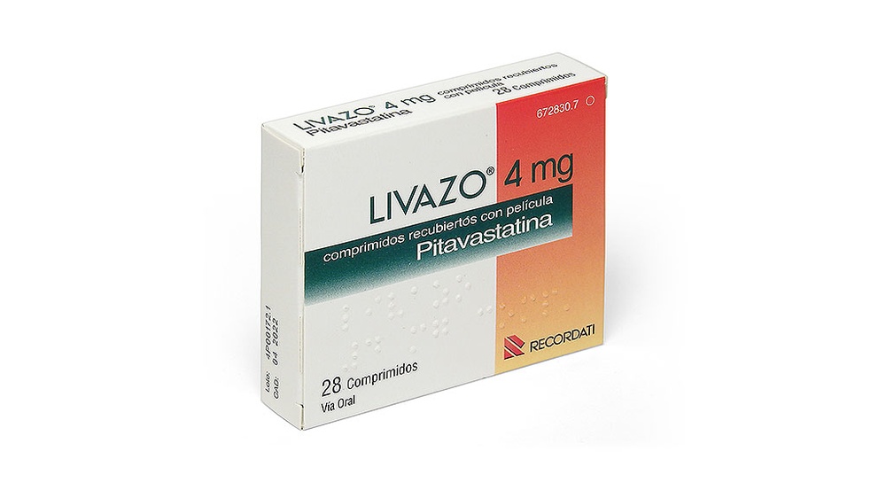 LIVAZO 4 mg COMPRIMIDOS REVESTIDOS POR PELÍCULA