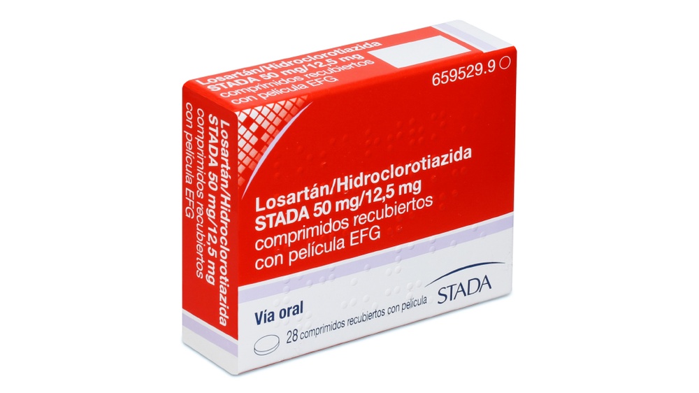 LOSARTAN / HIDROCLOROTIAZIDA STADA 50/12,5 mg COMPRIMIDOS REVESTIDOS POR PELÍCULA