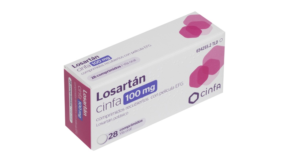 LOSARTAN CINFA 100 mg COMPRIMIDOS REVESTIDOS POR PELÍCULA