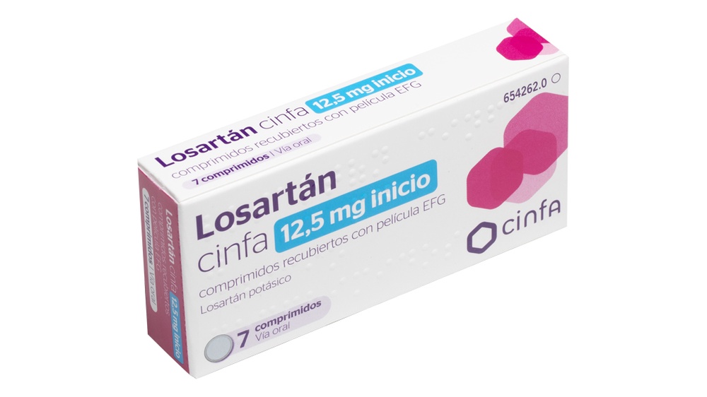 LOSARTAN CINFA 12,5 mg COMPRIMIDOS REVESTIDOS POR PELÍCULA