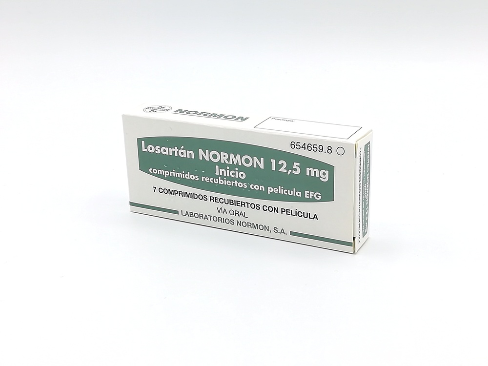 LOSARTAN NORMON 12,5 mg COMPRIMIDOS REVESTIDOS POR PELÍCULA