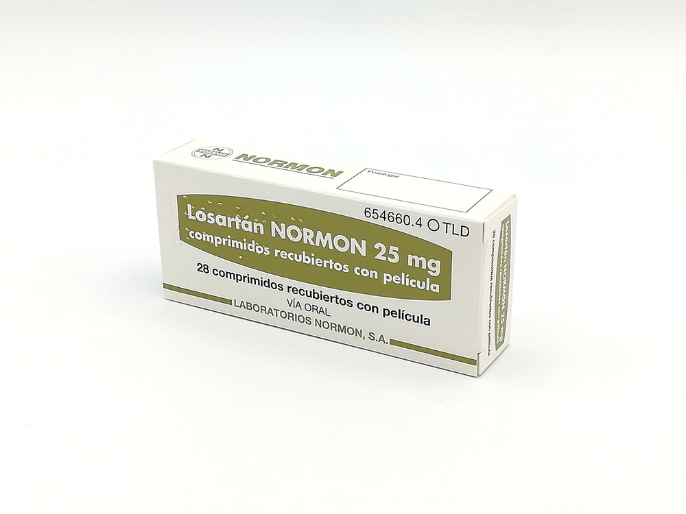 LOSARTAN NORMON 25 mg COMPRIMIDOS REVESTIDOS POR PELÍCULA