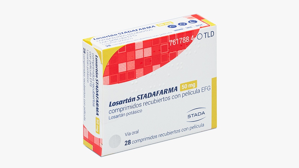 LOSARTAN STADAFARMA 50 mg COMPRIMIDOS REVESTIDOS POR PELÍCULA