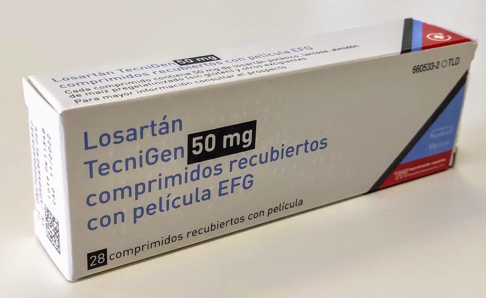 LOSARTAN TECNIGEN 50 mg COMPRIMIDOS REVESTIDOS POR PELÍCULA