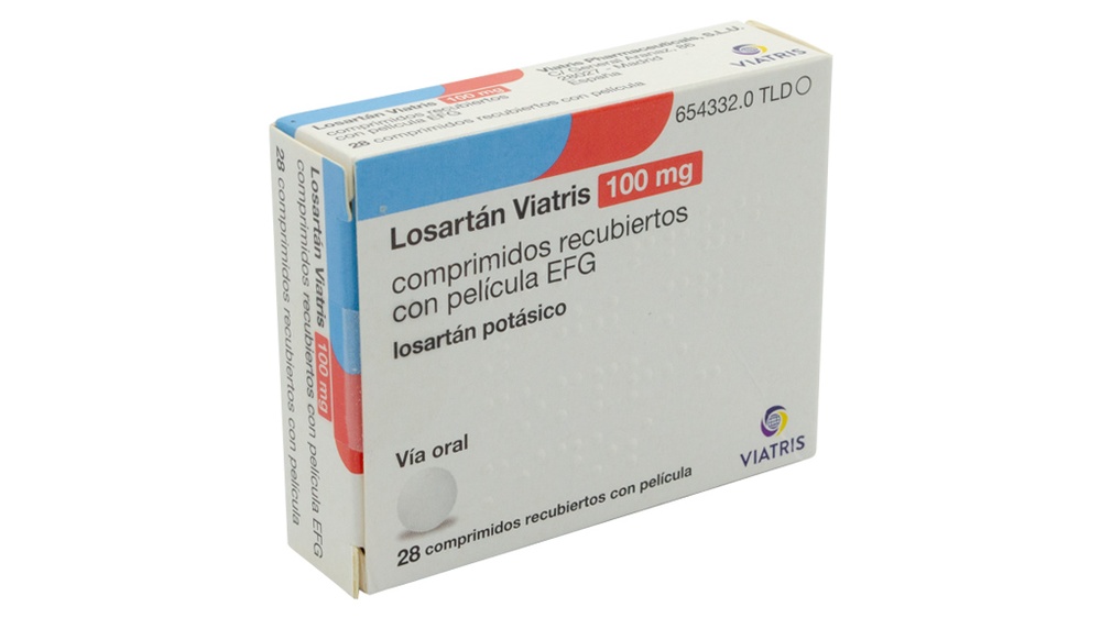 LOSARTAN VIATRIS 100 mg COMPRIMIDOS REVESTIDOS POR PELÍCULA