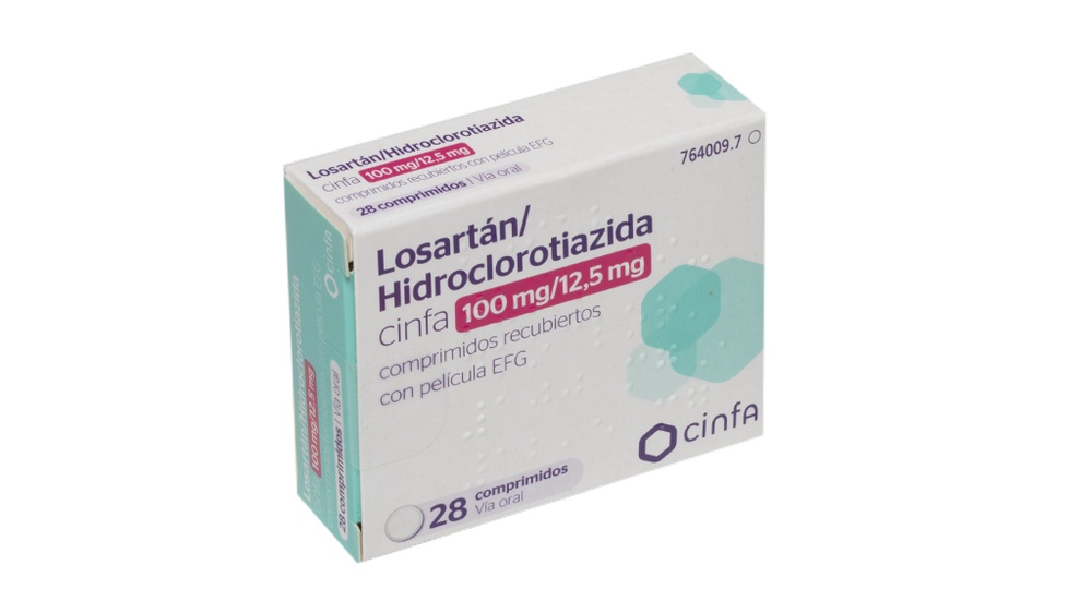 LOSARTAN/HIDROCLOROTIAZIDA CINFA 100 mg/12,5 mg COMPRIMIDOS REVESTIDOS POR PELÍCULA
