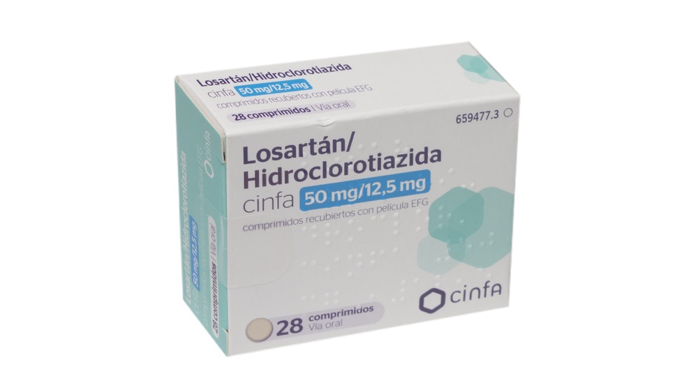 LOSARTAN/HIDROCLOROTIAZIDA CINFA 50 mg/12,5 mg COMPRIMIDOS REVESTIDOS POR PELÍCULA