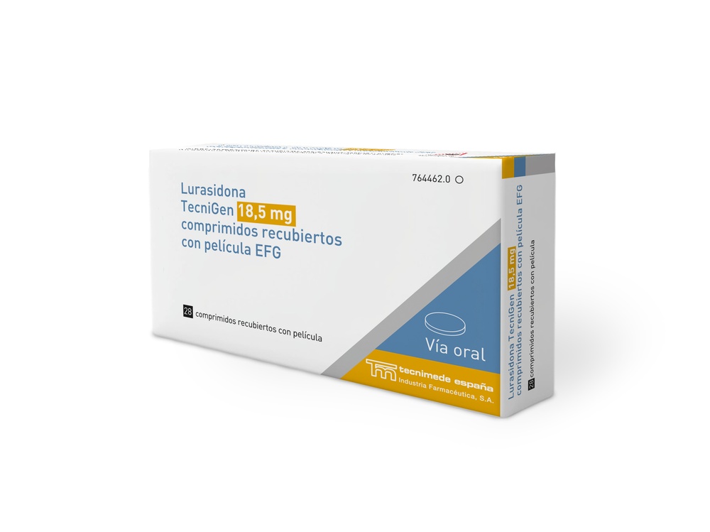 LURASIDONA TECNIGEN 18,5 mg COMPRIMIDOS REVESTIDOS POR PELÍCULA