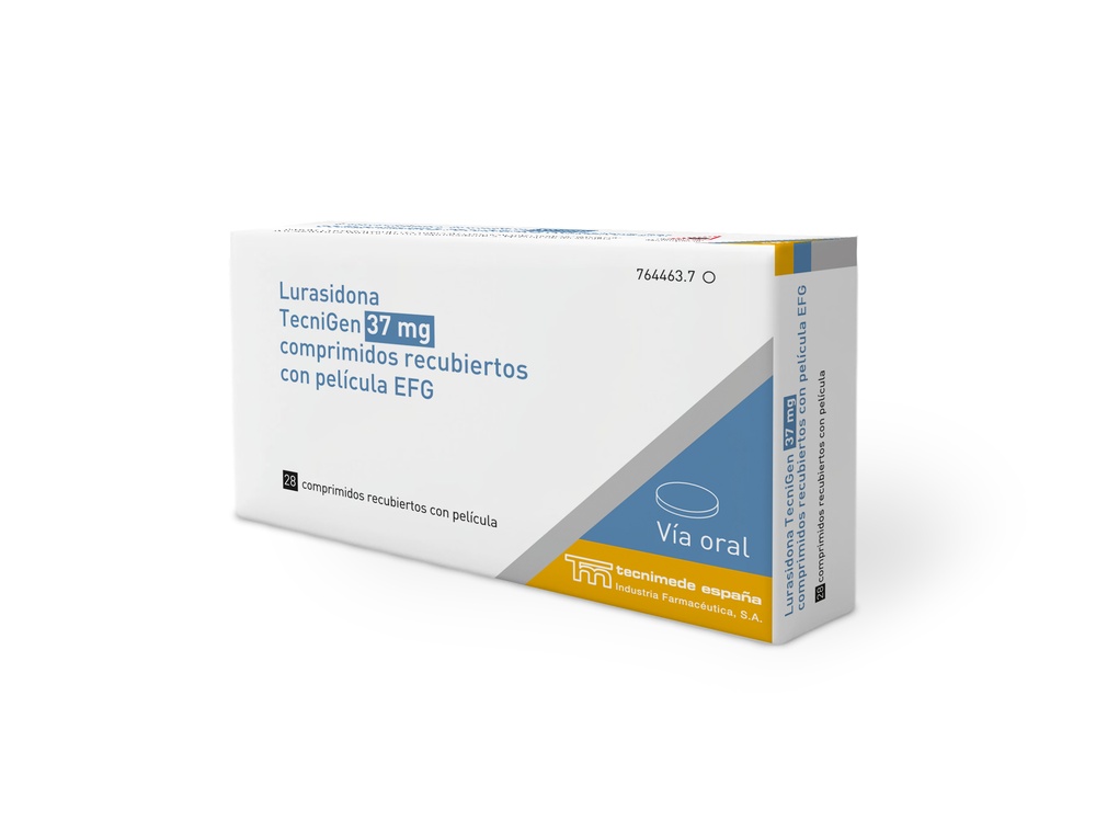 LURASIDONA TECNIGEN 37 mg COMPRIMIDOS REVESTIDOS POR PELÍCULA