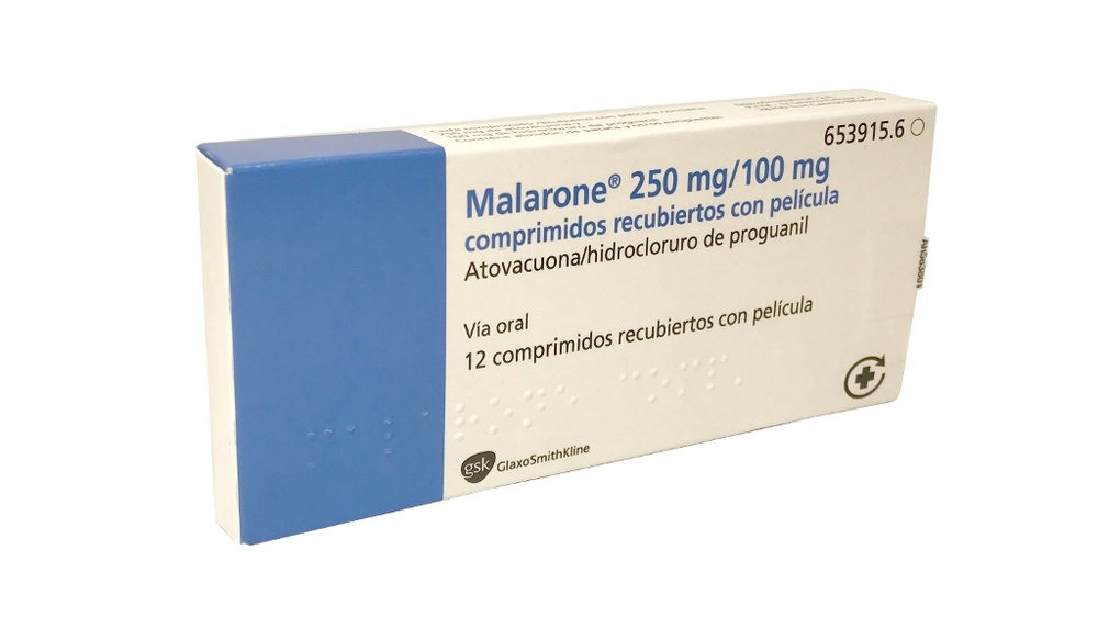 MALARONE 250 mg/100 mg COMPRIMIDOS REVESTIDOS POR PELÍCULA
