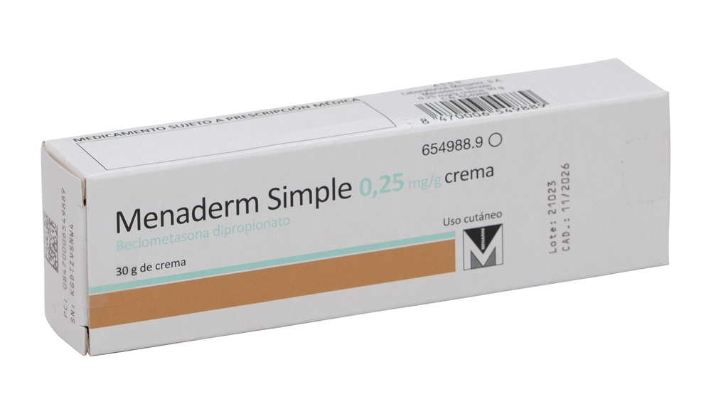 MENADERM SIMPLE 0,25 mg/g CREME
