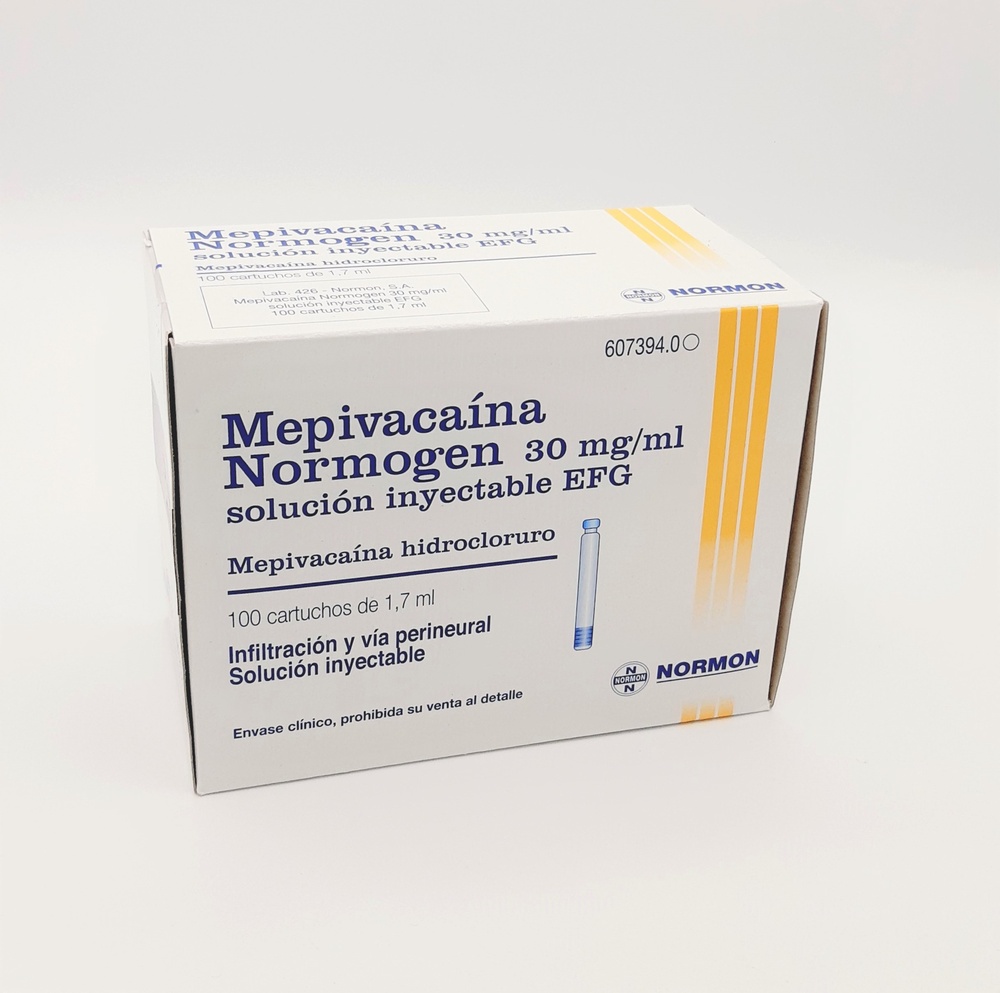 MEPIVACAÍNA NORMOGEN 30 mg/mL SOLUÇÃO INJETÁVEL