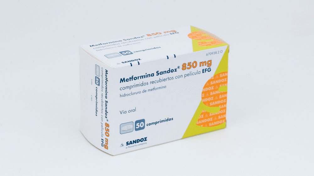 METFORMINA SANDOZ 850 mg COMPRIMIDOS REVESTIDOS POR PELÍCULA